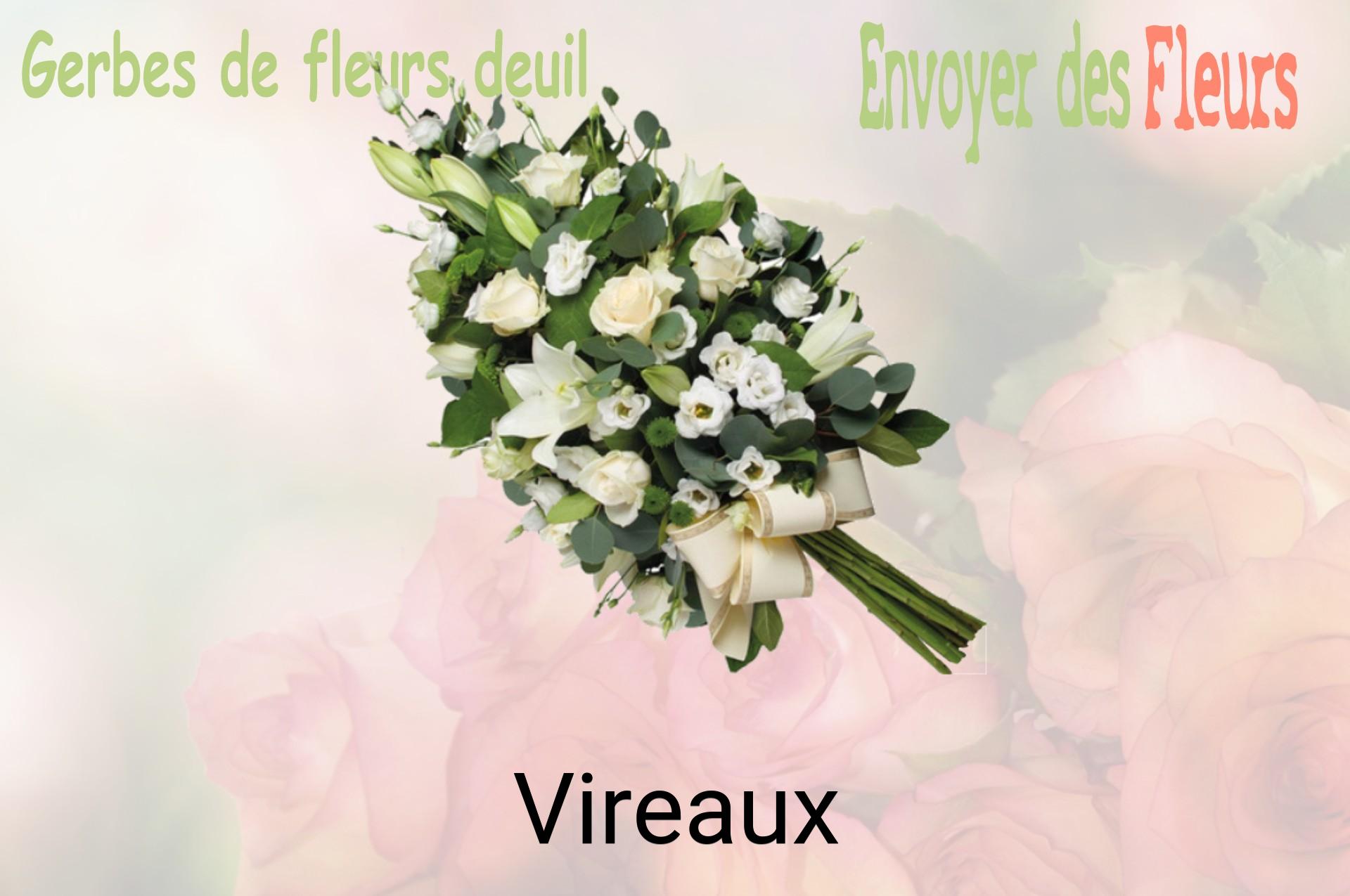 Gerbe de fleurs de deuil livrée à Vireaux